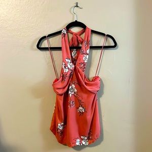 NWT Gentle Fawn Bondi Sketch Rose of Sharon Pink Halter Top S